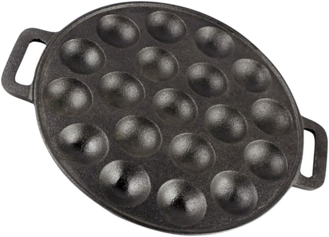 Yardwe Cast Iron Pot Baking Dish Snail Plate Octopus Maker Pan Escargot Plate