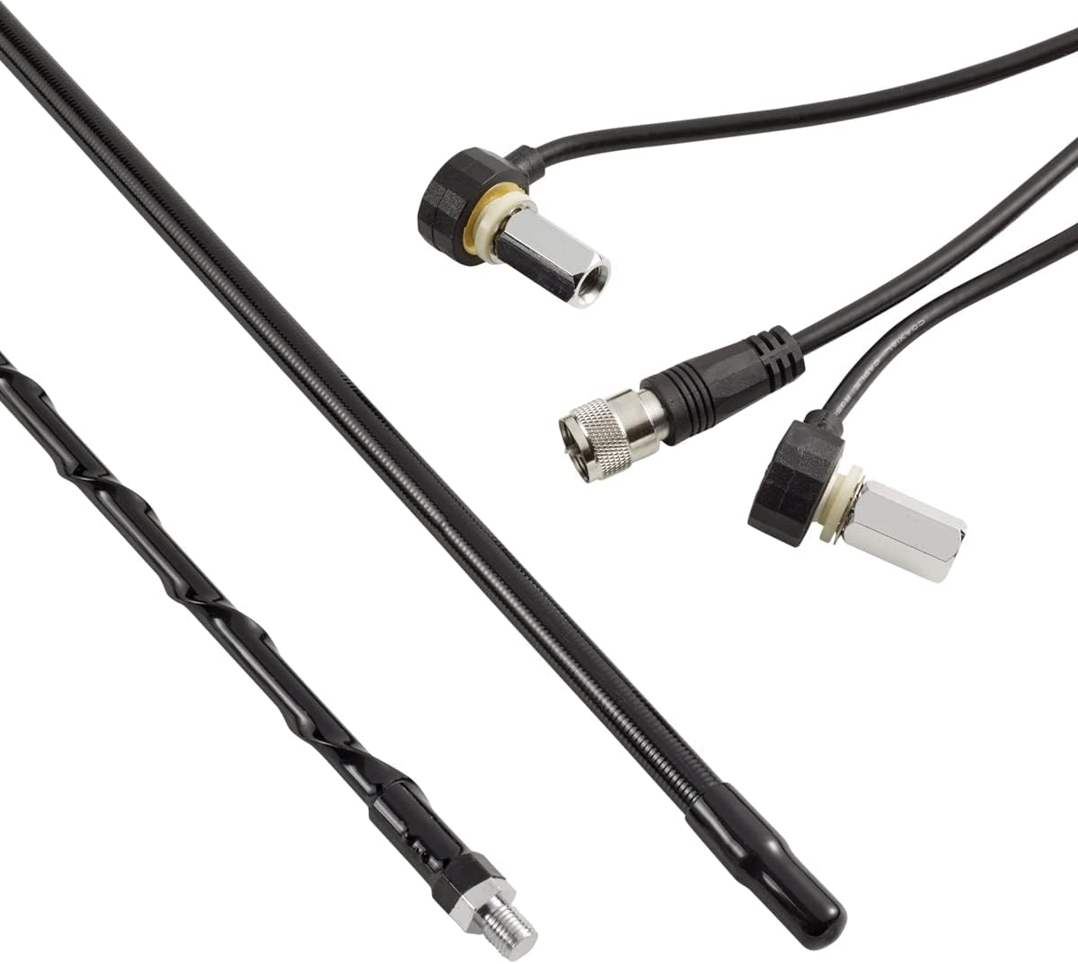 RoadPro RPPS-23KB Platinum Series Black 3' 1000W Dual Mirror Mount CB Antenna Kit : Electronics