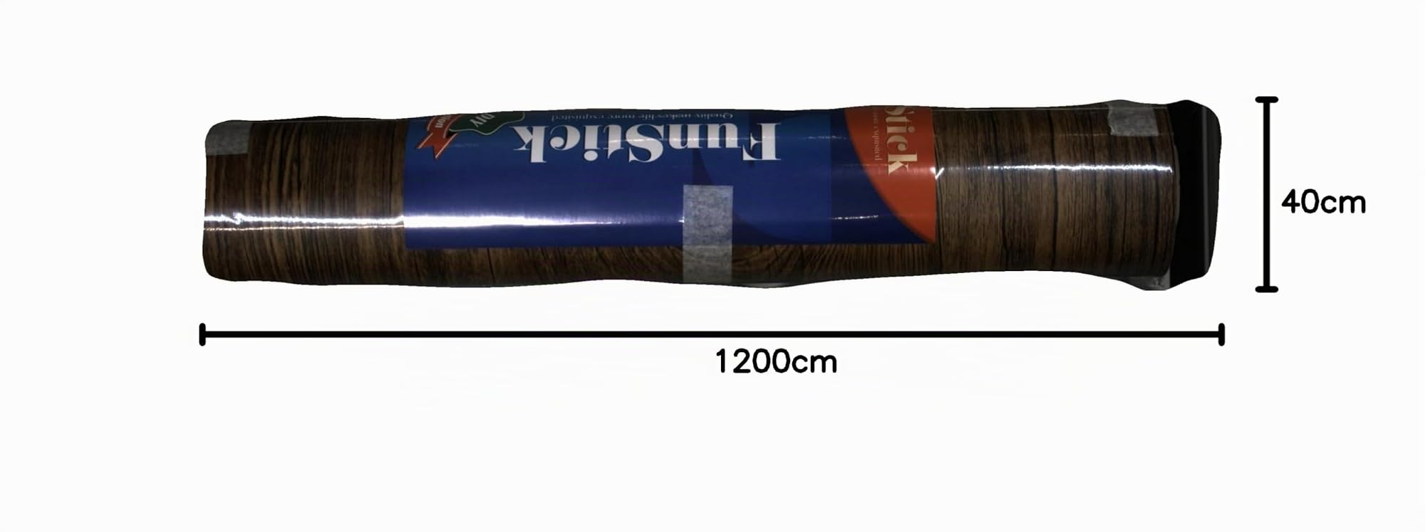 FunStick 40CM x 12M Papel Adhesivo para Muebles Efecto Madera Marrón Pegatinas Pared Decorativas PVC Vinilo para Pared Autoadhesivo Impermeable Papel Tapiz para Mesa Cajón Armario Mostrador Puerta