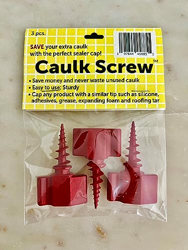 Caulk Tube Sealing Tool – Screw-On Saver Caps for Caulking Guns, Prevent Drying and Leakage, Reusable Tool Accessory, 3-Pack