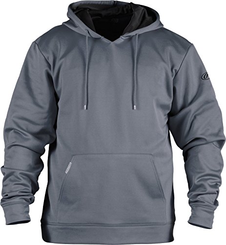 Rawlings Unisex Youth Fleece Baseball Hoodie, Graphite, X-Large