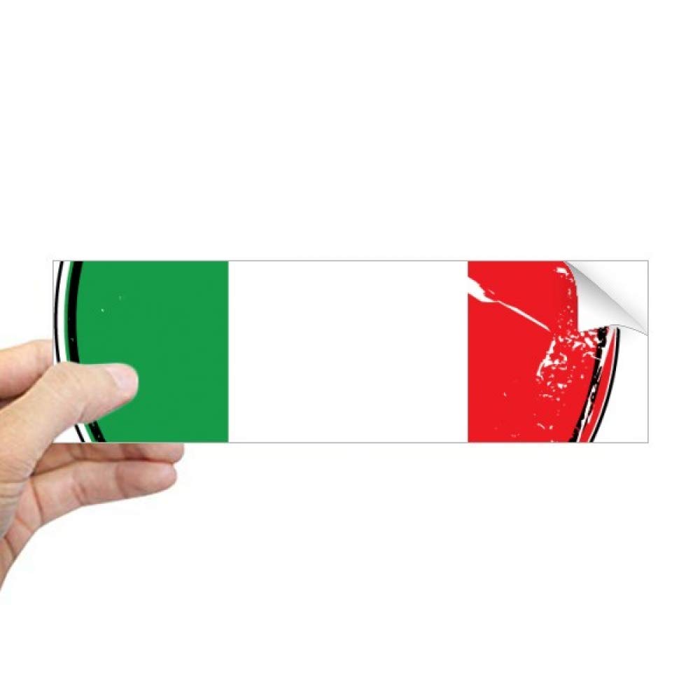 Autocollant fenêtre drapeau italien sticker rectangulaire pour vitrage et déco