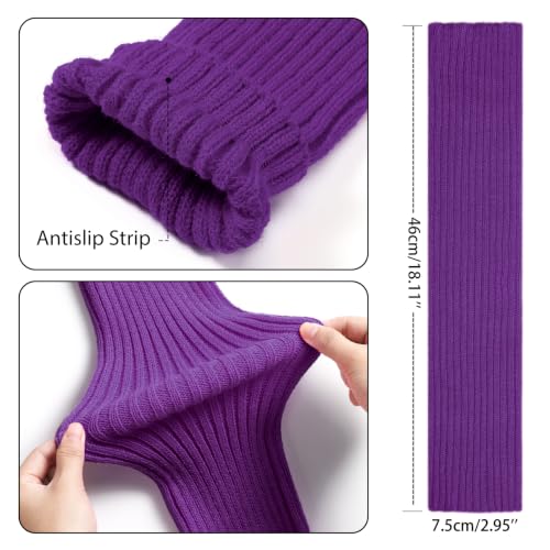 Image of Pleneal Leg Warmers for Women 80s Y2k, Ribbed Knit Long Socks LegWarmer