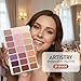 Profusion Cosmetics Artistry 21-Shade Eyeshadow Palette, Highly Pigmented Blendable Multi-Finish Eye Makeup, Vegan & Cruelty-Free, Nude Bliss