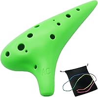 Vista 31 de Aestivate Ocarina de plástico Instrumento 12 Agujero Ocarina Alto C 12-Hole Ocarina Instrumento Easy Instrument Ocarina puntiagudo (blanco)