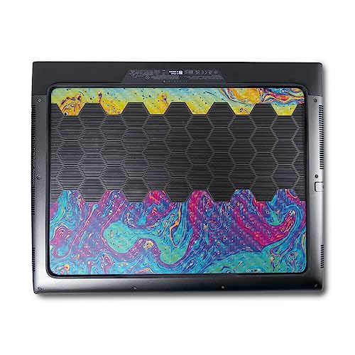 Image of MightySkins Carbon Fiber Skin Compatible With Alienware M18 R1 (2023) Full Wrap Kit - Paint Currents | Protective Durable Textured Carbon Fiber Finish | Easy To Apply & Change Styles | Made in the USA