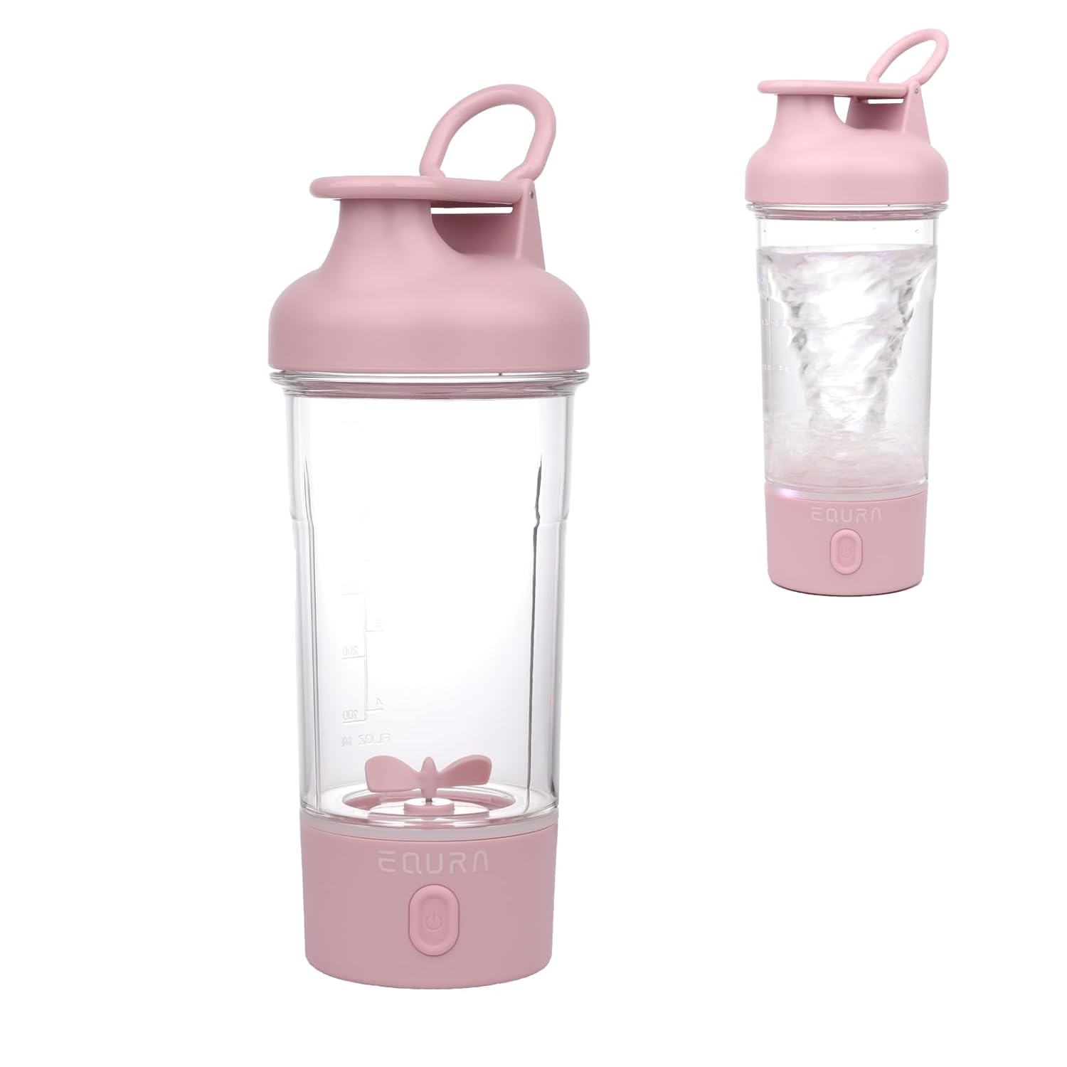 Garrafa Elétrica de Mistura de Proteína 750ml - Misturador Portátil Tritan, Livre de BPA, Recarga Fácil para Shakes e Substitutos de Refeição (Rosa)