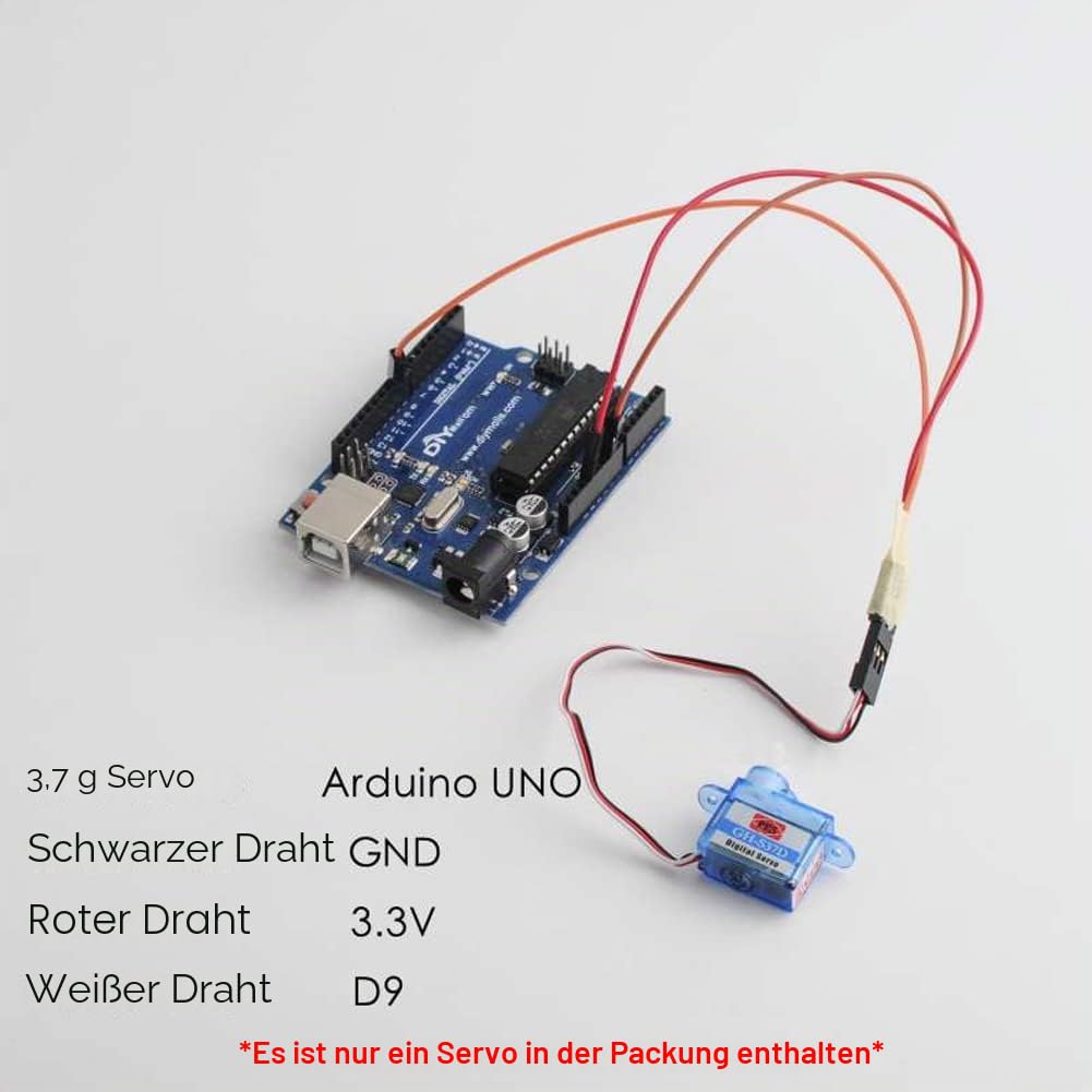 Micro 3.7g Servo GH-S37D Mini Digital Servo for Control Aeromodelling Aircraft Flight Direction RC Plane Helicopter Boat Car (Pack of 4PCS)