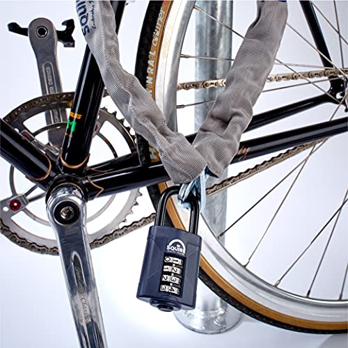 Henry Squire Steel Shackle Combination Padlock With Square Link Chain Set #TOP6