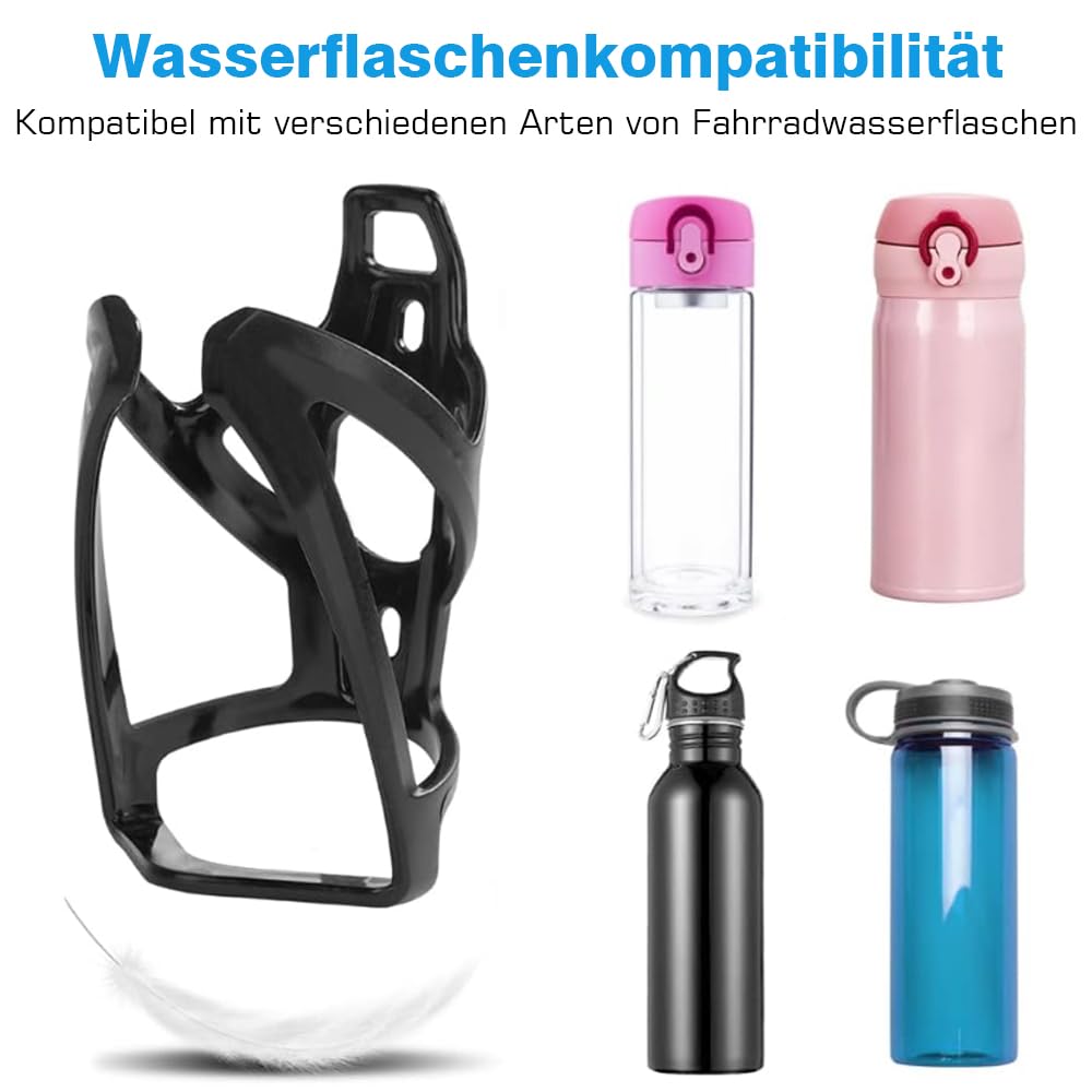 Uchwyt na butelkę rowerowy, 2 sztuki, wytrzymały, ultralekki uchwyt na butelkę z wodą, do rowerów górskich MTB, wyścigowych, górskich (czarno-niebieski) | Ultralekki uchwyt na bidon akcesoria do roweru wyścigowego Gravel Bike Mountain Bike