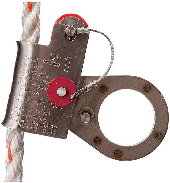 VF505 Stainless Steel Rope Grab for 5/8"–3/4" Rope – Fall Protection – Made in USA