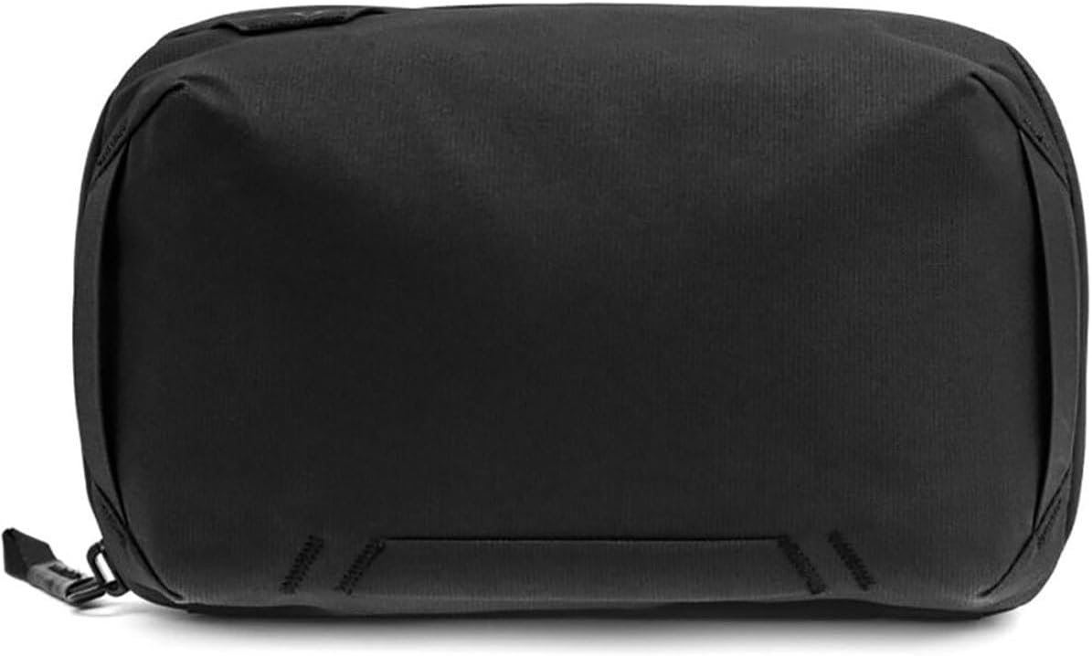 Peak Design Tech Pouch, Black, Electronics Organizer for Travel or Everyday Carry, Origami-Style Storage, Cable Pass-Through, Weatherproof Recycled Nylon, Gear Carry Bag for Men and Women