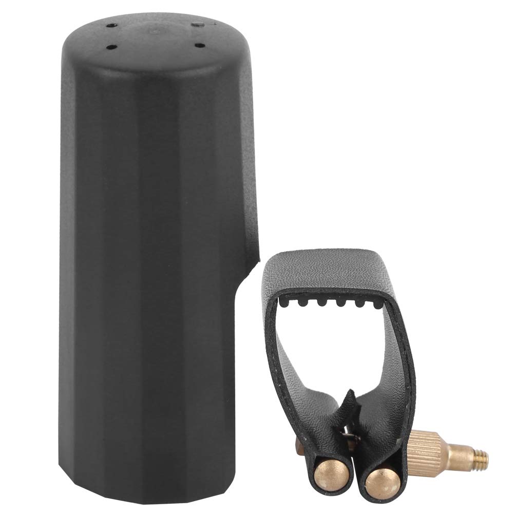 Ligadura Saxofón Alto, Ligera de Cuero PU con Fijación Rápida para Boquilla, Accesorio Profesional for Músicos Estudiantes y Actuaciones en Vivo