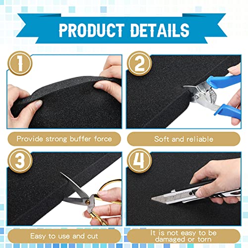image for Outus 4 Pcs Cuttable Polyurethane Foam Pads Craft Foam Insert for Case