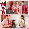 VioraWhite Valentine's Day Gift Set Plush Stuffed Animal Bear with Rose Card and Box with Window 8.67inch Cute Stuffed Animal Bear Plush Gift(Red)