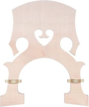 Standard Maple Bridge Replacement for Double Bass Adjustable Upright Base Bridge, 3/4 Size