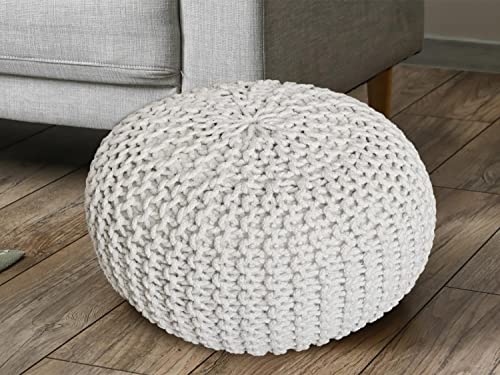 casamia Pouf Ø 55 cm Strickhocker Sitzpouf Sitzpuff Bodenkissen...