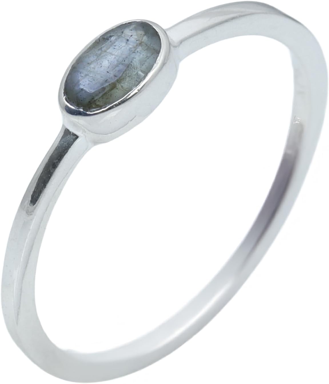 Labradorite Ring 925 Sterling Silver | Natural Oval Gemstone Handmade Jewelry Ring for Women