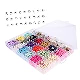 Perles d'argile artisanales - adaptées à la fabrication de bracelets, d'ornements suspendus, de bibelots, d'autres objets artisanaux de bricolage, de perles d'argile décoratives