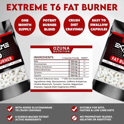 Extreme T6 Fat Burner Supplement & Phen Suppress Appetite Suppressant Bundle – Reduce Sugar Cravings - Fast Weight Loss & Appetite Reducer Pills - Made in The UK - Image 3