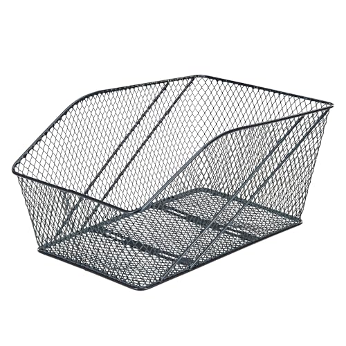Prophete Fahrradkorb XXL, für Gepäckträger, engmaschiges Wabengitter, PE-kunststoffbeschichtet, inklusive Befestigungsmaterial, Feste Montage, max. 10 kg Tragkraft, 460 x 295 x 225 mm