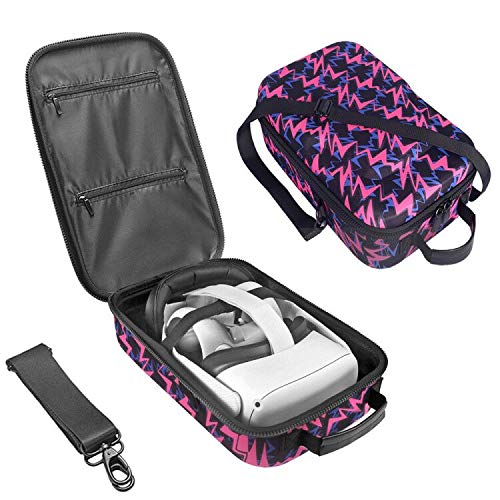 Free Shipping Over $50 Pinson Hard Travel Case Compatible with Oculus Quest 2 / Quest VR Gaming Headset and Controllers Accessories Carrying Bag (Purple)