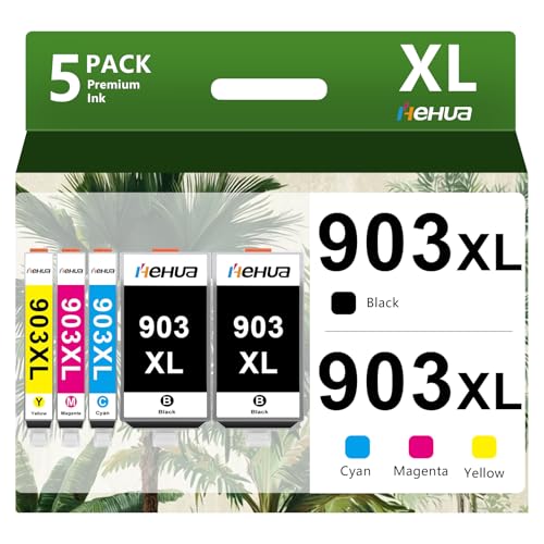 hehua 903XL Multipack Druckerpatronen Kompatibel für HP 903XL HP 903 XL für HP Officejet 6950 Druckerpatronen für HP Officejet Pro 6970 Patronen für Officejet 6960 All-in-One-Drucker (5 Pack hehua 903XL Multipack Druckerpatronen Kompatibel für HP 903XL HP 903 XL für HP Officejet 6950 Druckerpatronen für HP Officejet Pro 6970 Patronen für Officejet 6960 All-in-One-Drucker (5 Pack