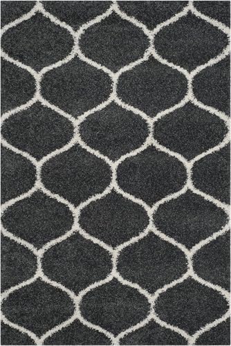 Image of Carpet for Hallway, Kitchen, and Modern Interiors, Cozy Shag Runner for Living Room, Entryway & Office Decor Size 1.5x4 feet Grey M