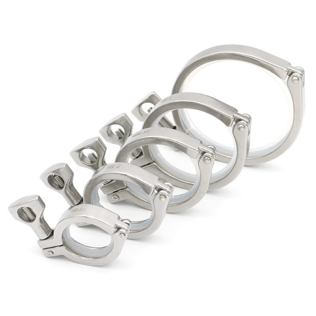 Zaciski sanitarne 304SS Tri Clamp z pojedynczym sworzniem i uszczelką silikonową do użytku domowego i przetwórstwa spożywczego(167mm)