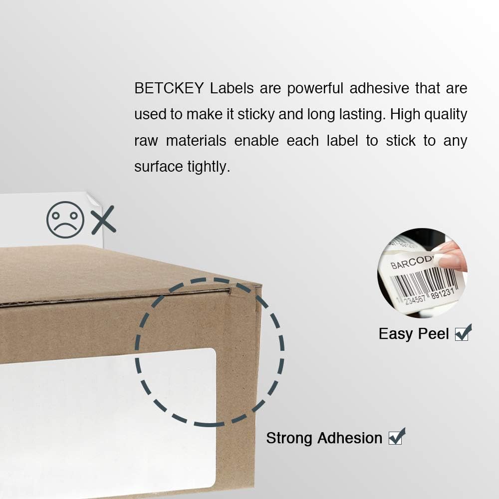 BETCKEY 20 Rouleaux 11352 Étiquettes Compatible DYMO S0722520 25mm x 54mm Pour LabelWriter 450 4XL