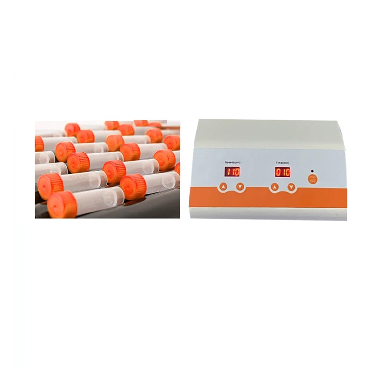 Reagenzglas Mischer, Rollenmischer Digitalanzeige Timing Multi-Tube Experimenteller -Mischer Rotation | QW-GZ-5