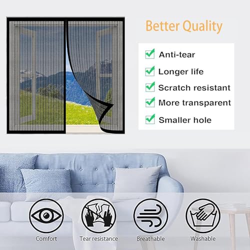 Moustiquaire de fenêtre sans perçage 230x140 avec puissants aimants - 4