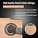 ADM Beginner Acoustic Classical Guitar 30 Inch Nylon Strings Wooden Guitar Bundle Kit for Kid Boy Girl Student Youth Guitarra Online Lessons with Gig Bag, Strap, Tuner, Extra Strings, Pick,Nature