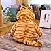 Fat Orange Plush Cat Stuffed Animals Toy,Lifelike Yellow Tabby Cat Kitty Toy for Boys and Girls Children Xmas Birthday Gift,11.8 Inches (Stupid cat)