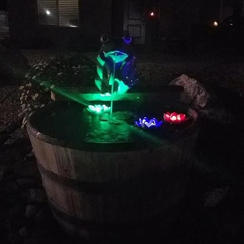 Miniatura 6 de Flor de loto LED flotante Superdream alimentado por energía solar - Un toque de luz para la alberca el estanque el jardín - Iluminación nocturna