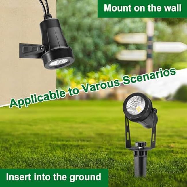 Outdoor Landscape Lighting Outdoor Spot Lights Warm White Plug in Spotlight