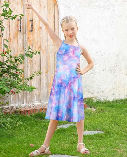 Girls Summer Sundress Adjustable Strap Cami Dress Spaghetti Strap Dresses Size 4-134