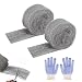 Produktbild Stahlwolle Gegen Mäuse 2 Stück Stahlwolle Fein 0000 Edelstahlwolle mit Arbeitshandschuhen Fein Gegen Nagetiere Steel Wool Mäuse Stahl Wolle für Haus Garten Garage (5.8m)