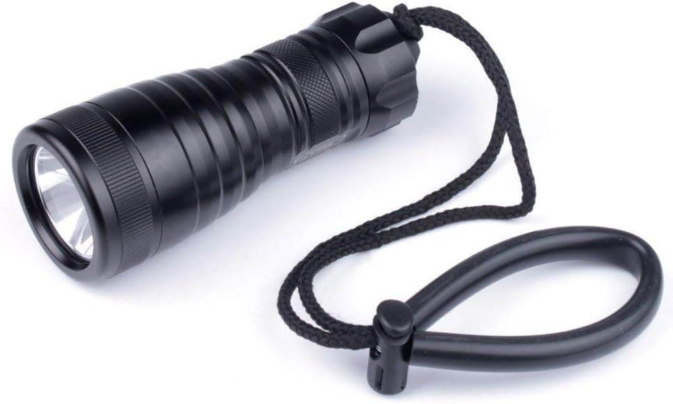 Sturdy Diving Backup Lights Scuba Mask Torch with Cree U2 Led 1000lumens Soft Neoprene Goodman Glove Hand and Arm Strap (Torch+Lanyard+Glove)