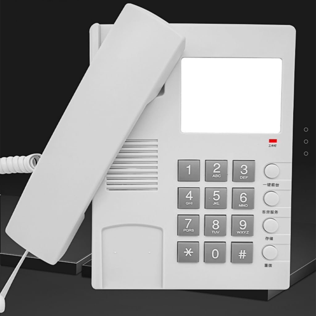 Wall Mounted Phone Hotel Telephone Space Saving for Modern Guest Room Rj11 Port
