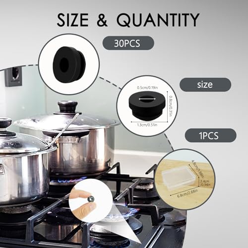 30 Stück Topfträgergummis, Rostgummifüße, Gummidurchführungen mit 5 mm Stangen von Dometic, Smev und Thetford, Zubehör für Topfstützen Wohnmobilkocher