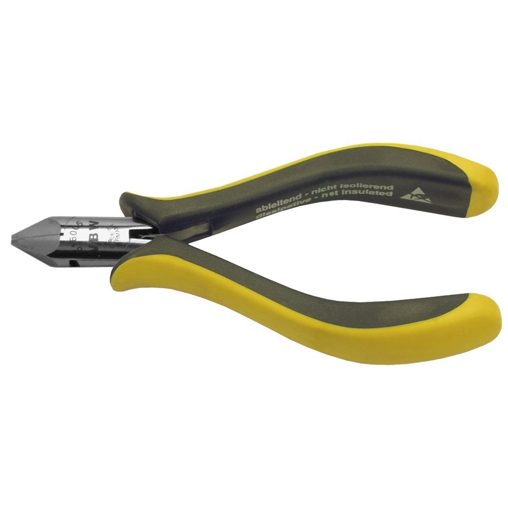 Alicate de corte lateral para electrónica puntiagudo ESD/EGB-seguro - 120 mm