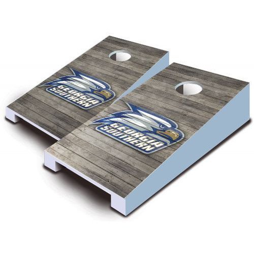 Georgia Southern Eagles Tabletop Cornhole Boards Distressed Wood Bean Bag Tailgate Toss Game Mini Miniature