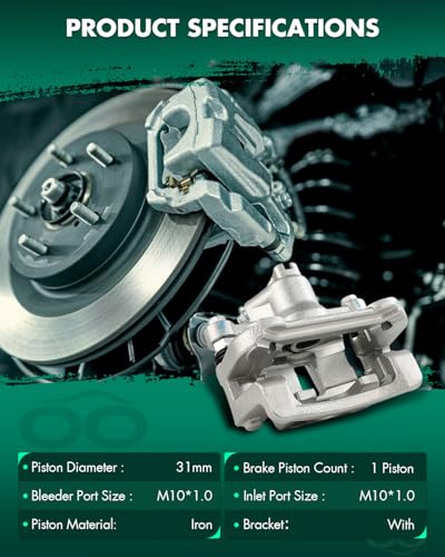 Image of SCITOO Rear Right Brake Caliper With Bracket 19B3476A Compatible For Hyundai For Elantra 2009-2012
