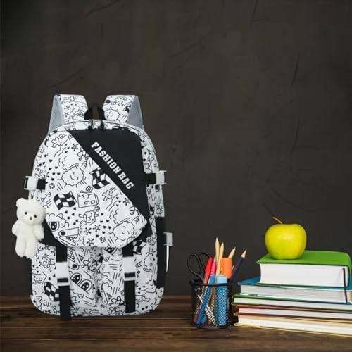 Image of Tinytot 30 Litre Japanese Korean Style School Bag Water-Resistant Laptop & Travel Backpack - Unisex Large 18 Inches Multipurpose Student Backpack for Boys & Girls, Men & Women