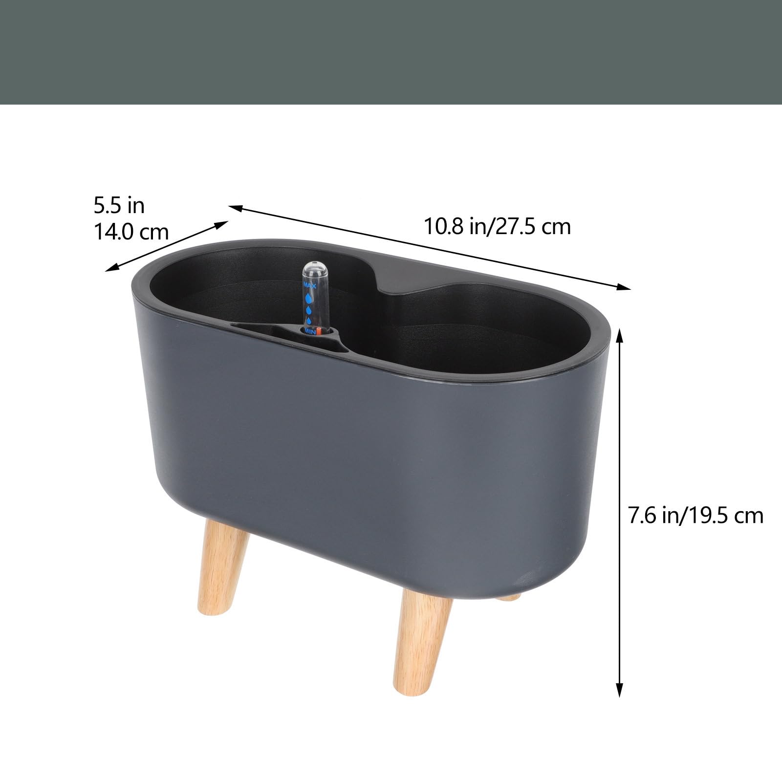 GLEAVI Jardinière à Arrosage Automatique Noir en Plastique Léger Système Auto-Irrigation pour Scindapsus Aureus et Plantes de Jardin Extérieur
