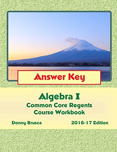 Algebra I Common Core Regents Course 2016-17