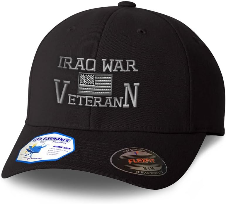 Flexfit Cap for Men & Women Embroidered American Veteran Iraq War B Embroidery Flexfit Hats Baseball Caps