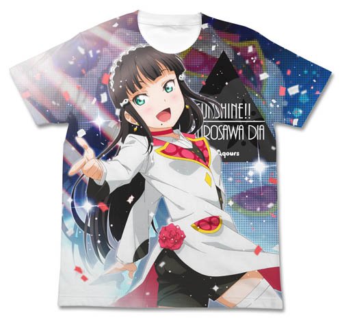 Tシャツ ラブライブ！ サンシャイン!!　黒澤ダイヤ 描き下ろし 黒澤ダイヤ フルグラフィックTシャツ ソロコンサート