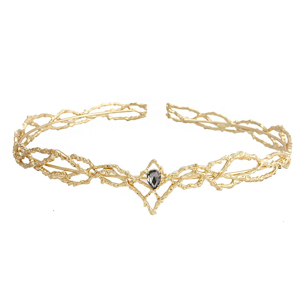 LEEMASING Corona de cristales, diadema para el pelo, corona de novia, princesa, rey, diadema para cumpleaños, boda, Halloween, fiesta de disfraces